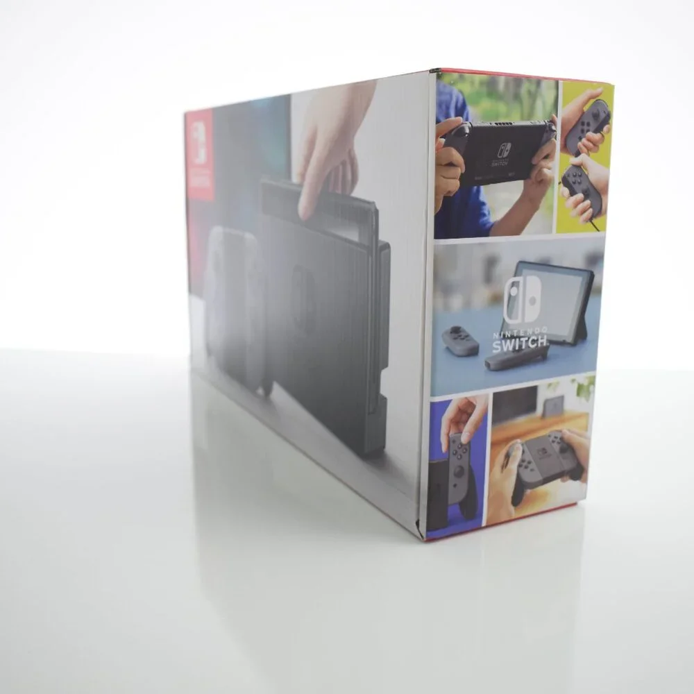 Nintendo Switch HAC-001 32GB Console with Gray Joy‑Con, Zelda case & 8 games inc